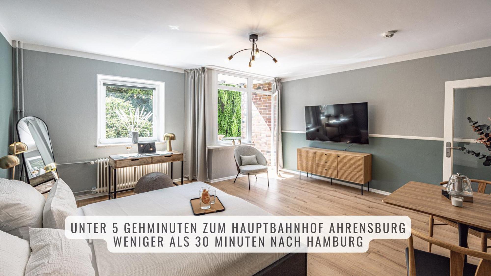 Have-A-Nice-Stay - Nahe Bahnhof Ahrensburg - 20 Minuten Nach Hamburg - Trotzdem Ruhig Gelegen - 6 Minuten Zu Fuss Ins Zentrum Ahrensburg - Modern Eingerichtet Buitenkant foto